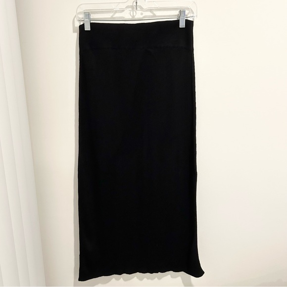 Free People Golden Hour Midi Skirt Black Size Medium - Picture 9 of 13